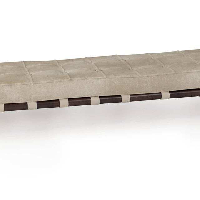 Not Yet Made - Made To Order Regina Andrew Tufted Leather Gallery Bench, Cappuccino For Sale - Image 5 of 7