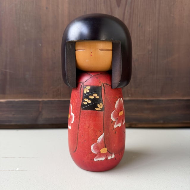 Wood Vintage Japanese Kokeshi by Masae Fujikawa, 1970s For Sale - Image 7 of 7