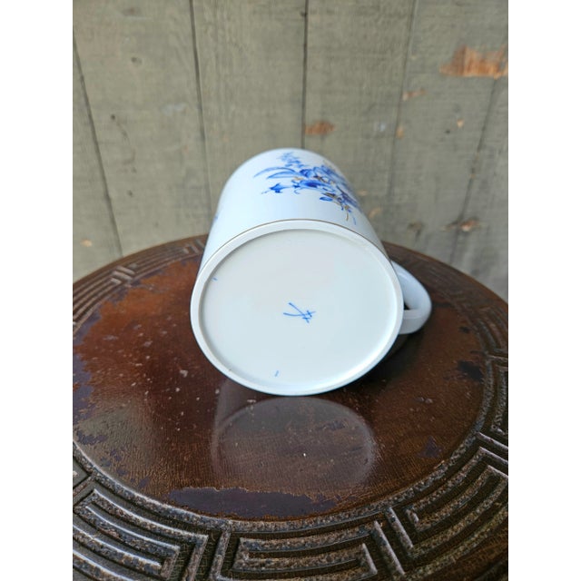 Superb 20thC Meissen Porcelain Blue & Gold Floral Coffee Mug Cup Porzellan Tasse