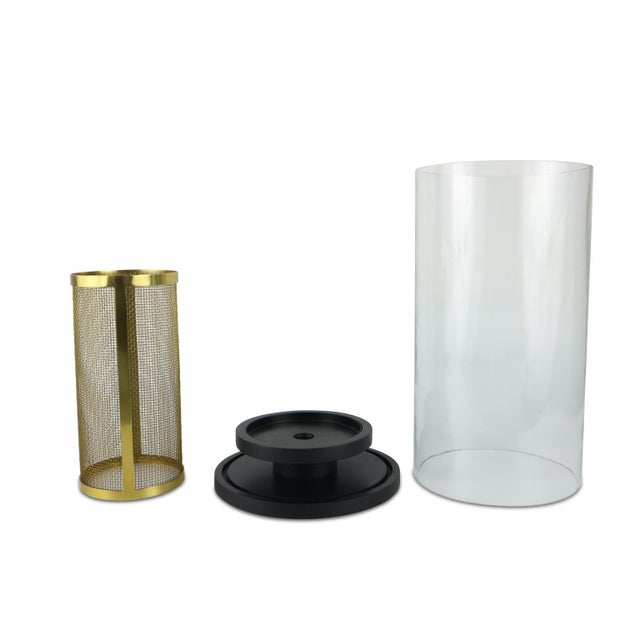 Contemporary Robin Baron Soho Hurricane Candle Holder For Sale - Image 3 of 11