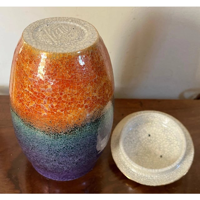 【 mku さま】vintage pottery case ❀ バラの絵 Art Pottery Medusa Jar & Cover | Chairish