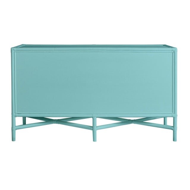 Verona Four-Drawer Dresser in Turquoise For Sale - Image 4 of 6