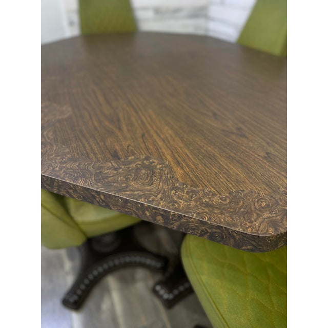 Mid 20th Century Dining Set Green Chairs MetalCraft For Sale - Image 12 of 18