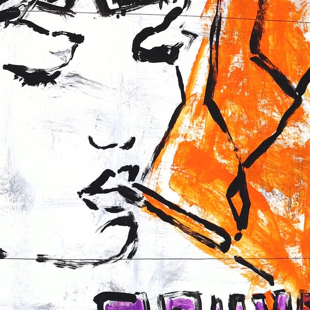 2020s Cigarette Daydreams - Original Urban Pop Street Art Acrylic Painting on Posterboard For Sale - Image 5 of 6