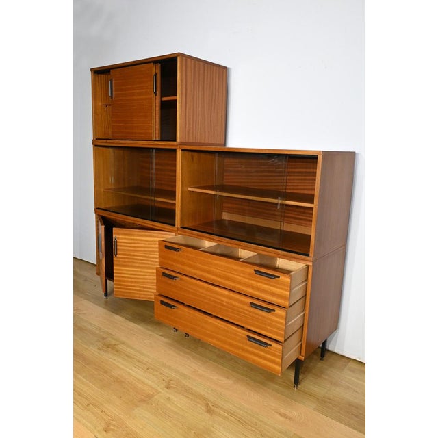 Modular Mahogany Bookcase, 1960 For Sale - Image 17 of 18