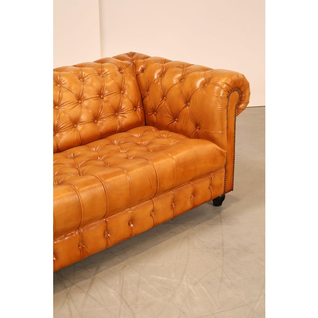 Tufted Leather Chesterfield Sofa For Sale - Image 11 of 16