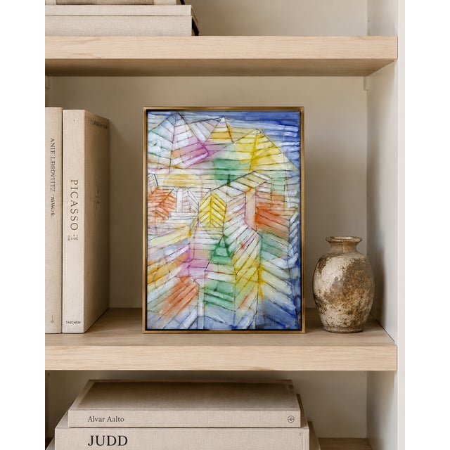 Paper 1920 Theater Mountain Construction Modernist Multicolor Fine Art Print by Paul Klee — 8" X 12" For Sale - Image 7 of 8