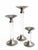 Vintage Hollywood Regency Candleholders in Silver-Plated Metal and Acrylic Glass, 1970s, Set of 3 For Sale - Image 6 of 6