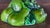 1960s Inarco Japan E2606 Green Majolica-Style Fruit Pedestal Compote For Sale - Image 14 of 18