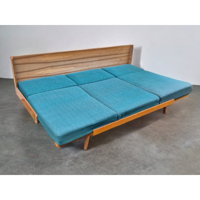 Mid-Century Czech Sofa Bed in Ash from Jitona, 1960s For Sale - Image 6 of 12