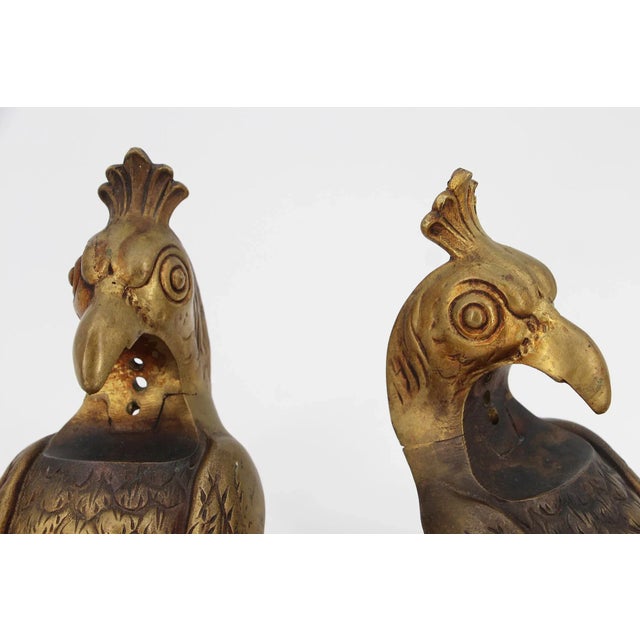 French Mid-Century Gilt Bronze Birds Drapery Rod Holders For Sale - Image 6 of 12