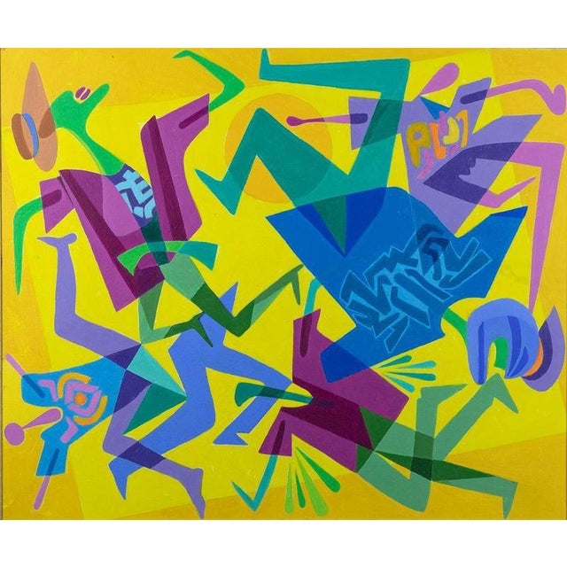 Leo Guida, Accident, 1992, Acrylic on Canvas, Framed For Sale