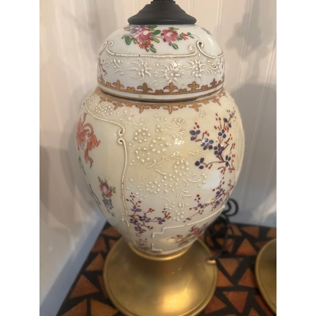 Samson Porcelain Armorial Ginger Jar Lamps, a Pair For Sale In Philadelphia - Image 6 of 11