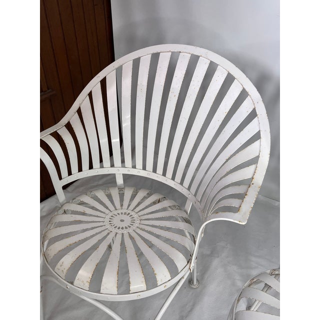 Francois Carre Art Deco Patio Table and Chairs 5 Piece Set Chairish