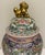 Chinese Large Hand-Painted Famille Rose Chinese Temple Jar With Lid For Sale - Image 3 of 9