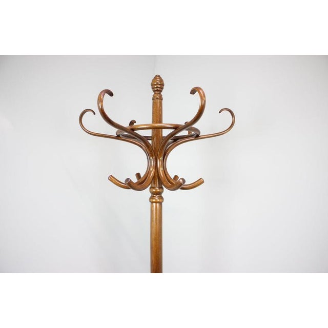 Vintage Bentwood Coat Rack by Michael Thonet for Thonet, Czechoslovakia, 1970s For Sale - Image 3 of 11