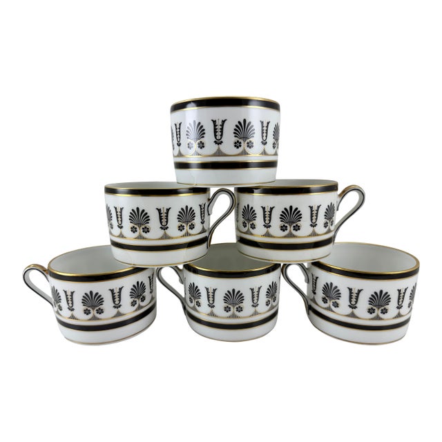 1980's Richard Ginori Ercolano Flat Cups - Set of 6 For Sale