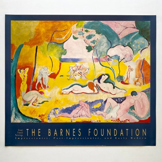 Henri Matisse Vintage 1993 Lithograph Print French Modernist Poster " Le Bonheur De Vivre " 1906 For Sale - Image 10 of 10