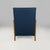 1940s Set of Italian Art Deco Wooden Armchairs in Blue Fabric, 1940s For Sale - Image 5 of 18