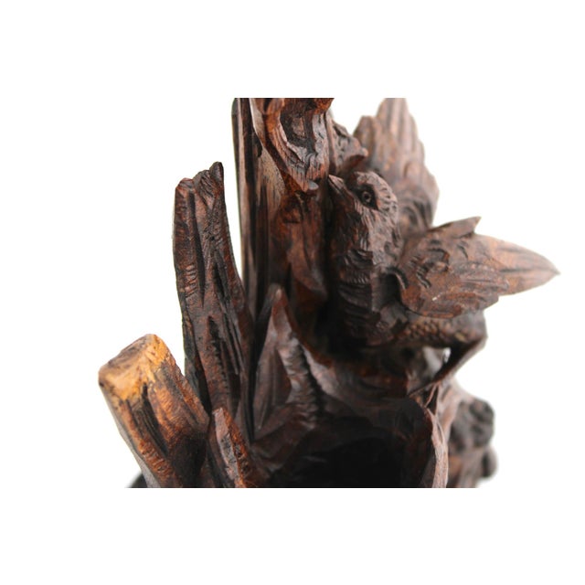 Antique 19th Century Black Forest Hand-Carved Wooden Cross With Birds and Acorns For Sale - Image 14 of 14
