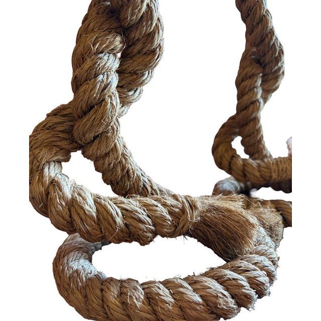 Vintage Nautical Style Rope Table Lamps - Pair For Sale In Chicago - Image 6 of 7