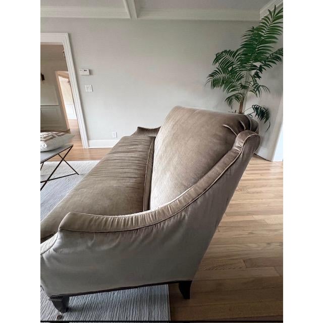 Traditional Champagne-Colored Custom Century Sofa For Sale - Image 3 of 16