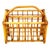 Restored Mid 20th Century Geometric Reed Rattan Pattern Rattan Magazine Rack For Sale - Image 4 of 9