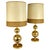 Parchment Leather Shades Table Lamps on Brass Bases, 1970s, Set of 2 For Sale - Image 17 of 18