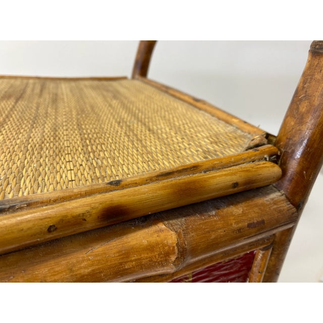 Brown Late 19th Century Bamboo & Cane Victorian Bedroom Chair C.1890 For Sale - Image 8 of 12