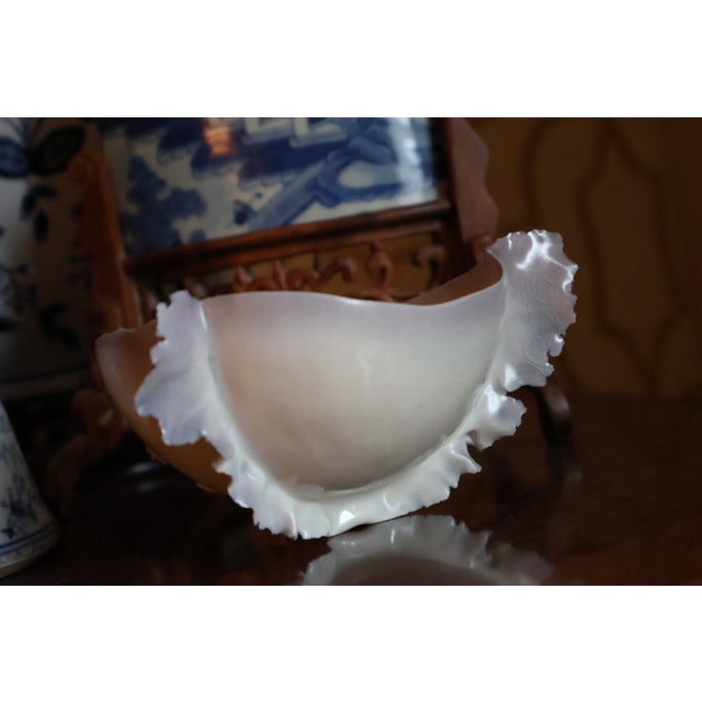 Blue Joann Spamer Signed Porcelain Winged Sculptural Vessel With Artist Note, 1986 For Sale - Image 8 of 18
