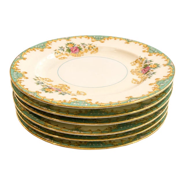 Set of 7 Vintage Noritake 1930's Tiffany Pattern / Dessert Plates For Sale
