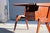 Mid-Century Modern Small Geometric Desk in Mahogany and Blue Laminate by Vittorio Dassi for Dassi, 1950 For Sale - Image 3 of 13
