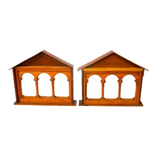 Antique Large Wooden Classical Architectural Pediments—A Pair For Sale