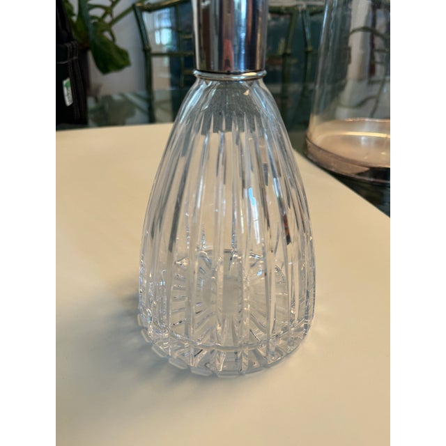 1960s Tall Sterling Silver and Crystal Decanter For Sale - Image 5 of 5