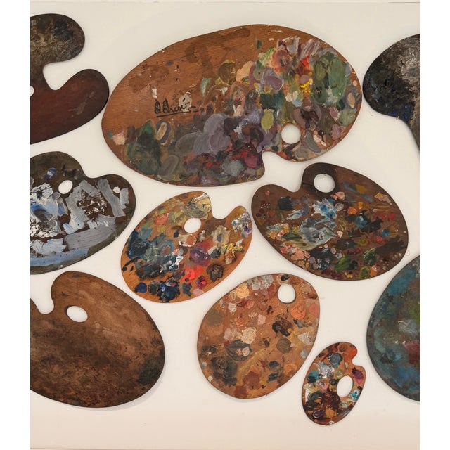 Collection of 13 Vintage Artist’s Palettes For Sale - Image 4 of 5
