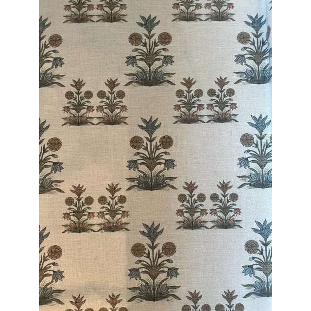 Textile Wellesley Hall Linen Fabric Margaret Poppy 4 Yards For Sale - Image 7 of 7
