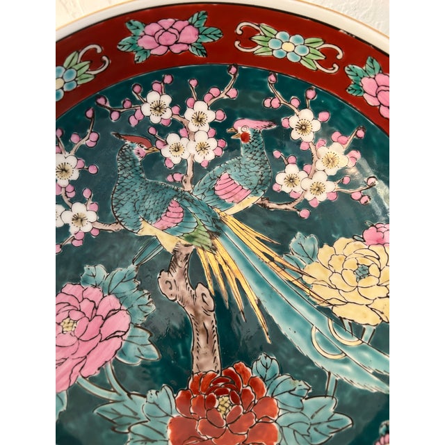 Chinoiserie Mid-Century Imari Pheasant Bowl For Sale - Image 3 of 6