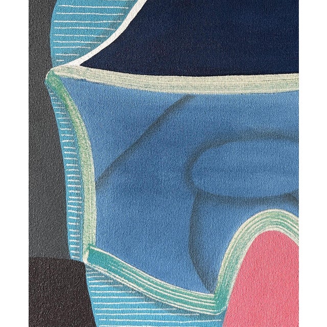 Max Manning “Untitled (CVS271)” Contemporary Blue, Teal, & Pink Geometric Abstract Painting, 2024 For Sale In Houston - Image 6 of 8