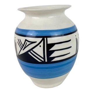 1990s American Indian Vintage Ute Mountain Pottery Vase For Sale
