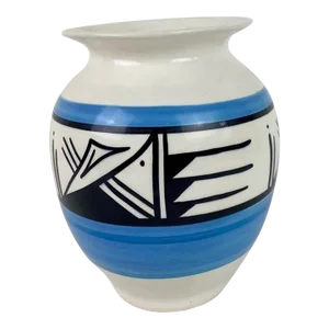 1990s American Indian Vintage Ute Mountain Pottery Vase