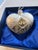 Glass 1980s Glass Heart Shaped Ornament With Silver Tones For Sale - Image 7 of 8