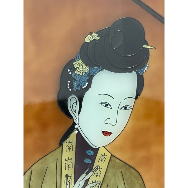 Qing Dynasty Style “Beauties of Prince Yong” Backlit Decorative Panels, Pair For Sale - Image 9 of 12