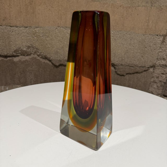 Red Murano Vase Sommerso Attr Pavel Hlava Italy Mid Century Modern For Sale - Image 8 of 17