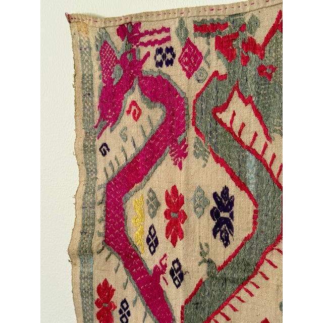 Antique Asian Embroidered Textile For Sale - Image 4 of 6