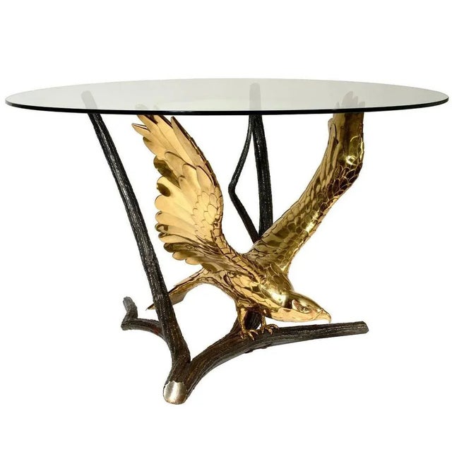 Metal Eagle Dining Table by A. Chervet, 1970s For Sale - Image 7 of 7