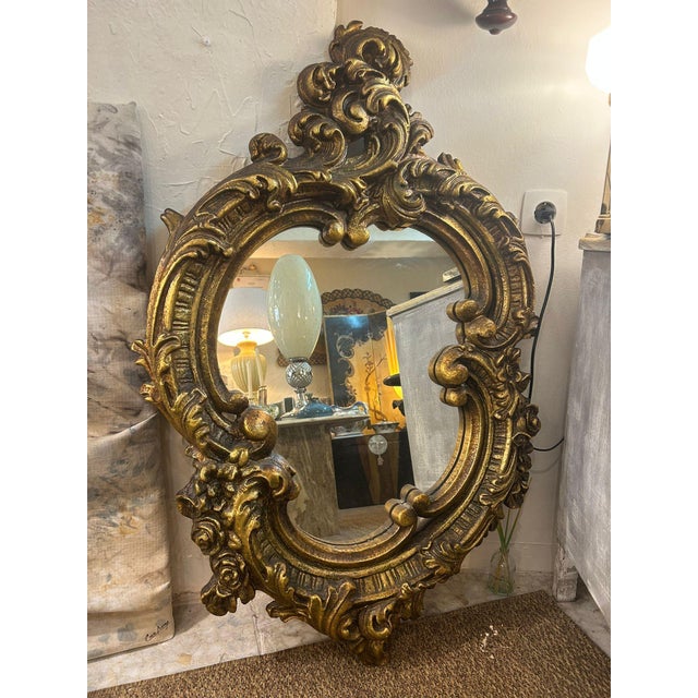 Vintage Mirror in Wood, 1930s For Sale - Image 11 of 11
