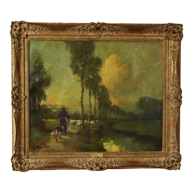 Early 20th Century Original Oil Painting on Canvas by Artist, George Thompson Pritchard For Sale