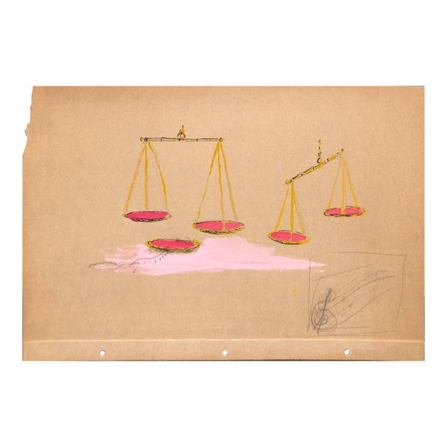 Lanvin of Paris Original Circa 1950s Advertising Watercolor Artwork For Sale