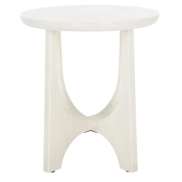 Sasha Wood Accent Table - White Wash For Sale - Image 9 of 9