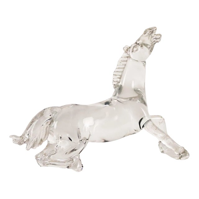 Glass Sculpture of Horse by Arnaldo Zanella For Sale